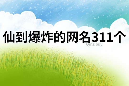 仙到爆炸的网名311个