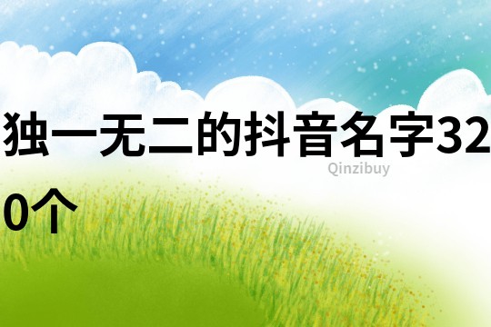 独一无二的抖音名字320个