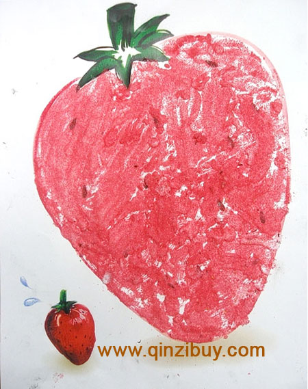 幼儿园大班美术教案:酸甜可口的草莓