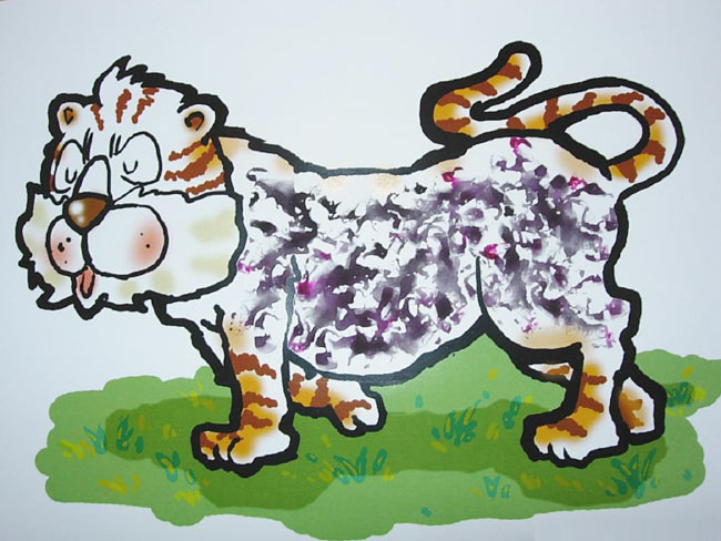 幼儿园大班美术造型教案：林中之王-老虎