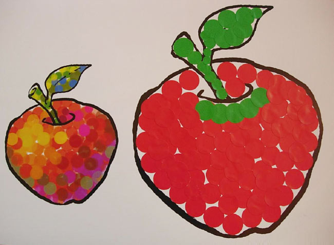 幼儿园大班美术教案:秀拉的画-苹果