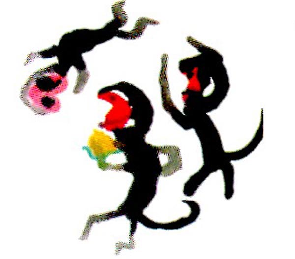 幼儿园大班中国画教案:猴趣