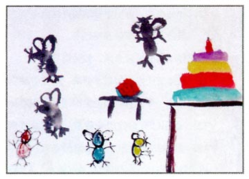 幼儿园大班中国画教案：老鼠