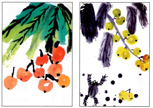 幼儿园大班中国画教案：枇杷成熟了