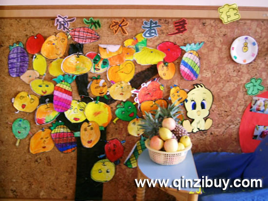 幼儿园秋天环境布置:秋天水果多