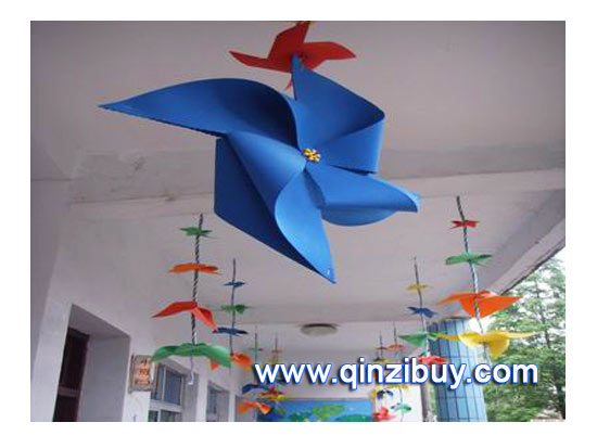 幼儿园吊饰图片:蓝风车