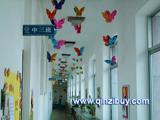 幼儿园走廊吊饰:蝴蝶飞 幼儿园走廊吊饰:蝴蝶飞