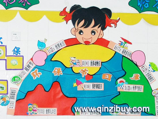 幼儿园主题墙:环保节日多