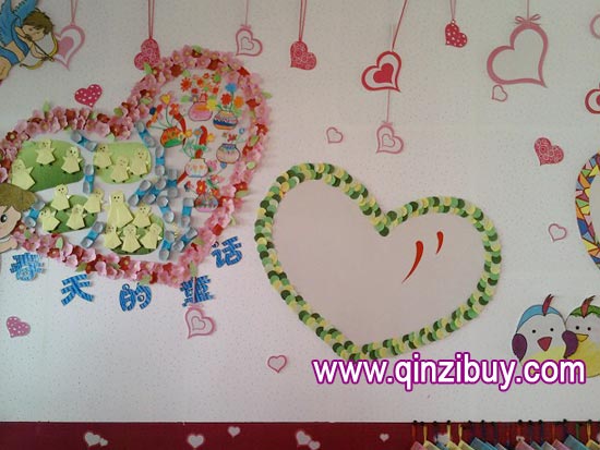 幼儿园主题墙布置:爱心春天