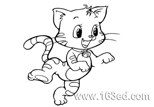 动物简笔画:小花猫0-幼儿园教案网