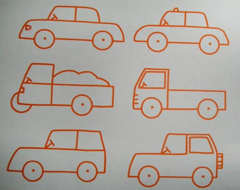 简笔画教案:小汽车3 - 幼儿园学习网
