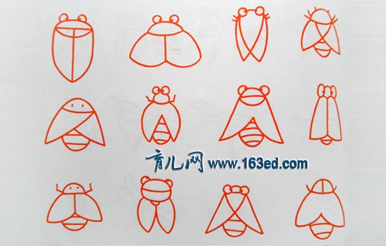 昆虫简笔画:夏天知了-幼儿园教案网