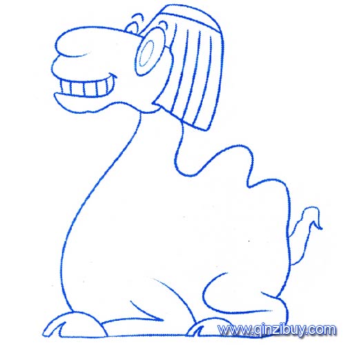 动物简笔画:坐着的骆驼1