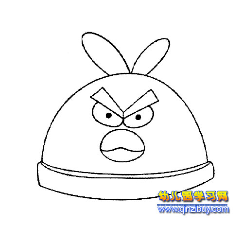 奋斗的小鸟帽子简笔画
