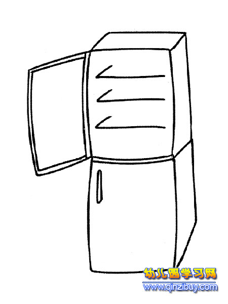 简笔画:一台冰箱2—幼儿园教案网
