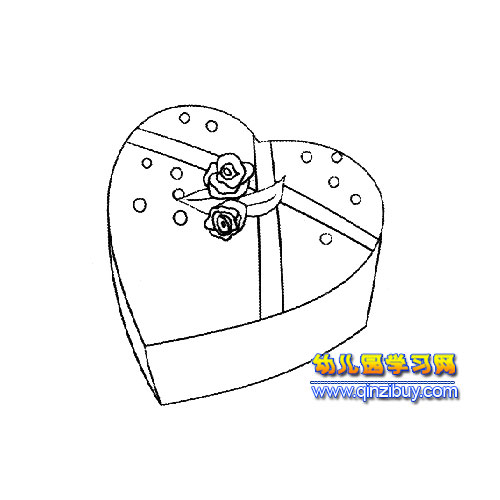 爱心蛋糕简笔画1