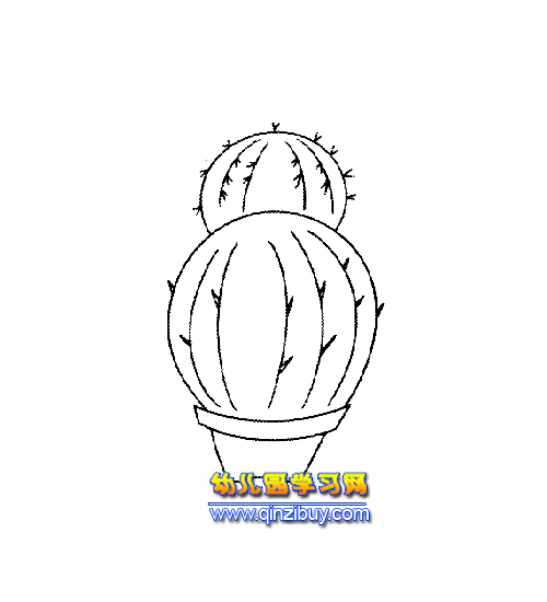 仙人球简笔画3-幼儿园教案网