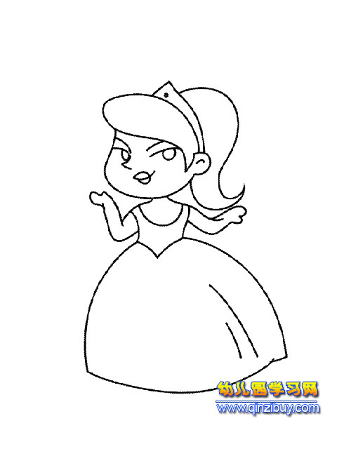 人物简笔画:新娘1