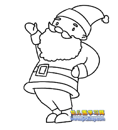 走路的圣诞老人简笔画5