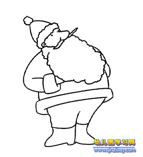搞笑的圣诞老人简笔画2