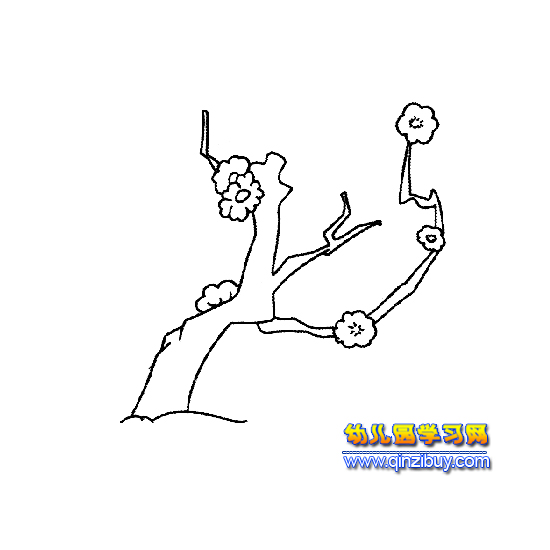 梅花简笔画│一颗梅树4