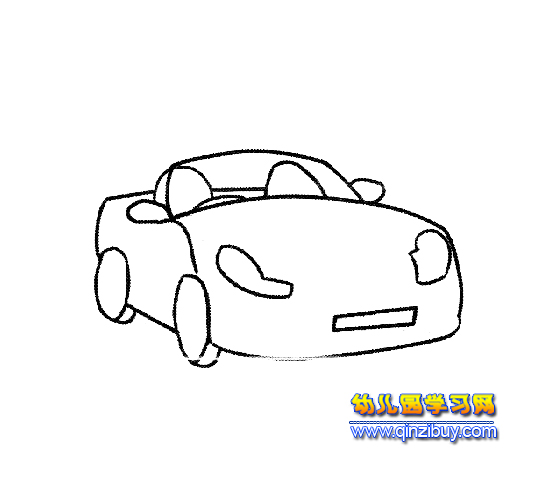 简笔画:敞篷汽车5