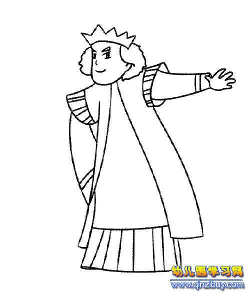 发号施令的王子简笔画1-幼儿园教案网