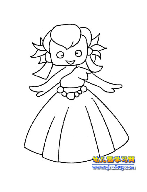 简笔画:国外的新娘3-幼儿园教案网