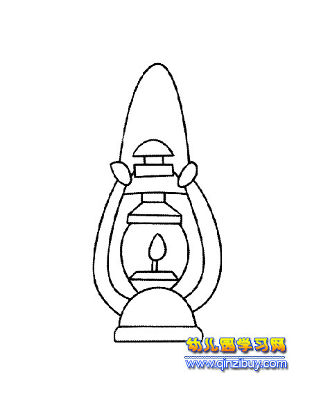 简笔画:古代煤油灯3