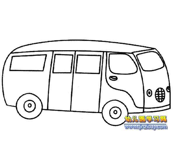 小型公交车简笔画2