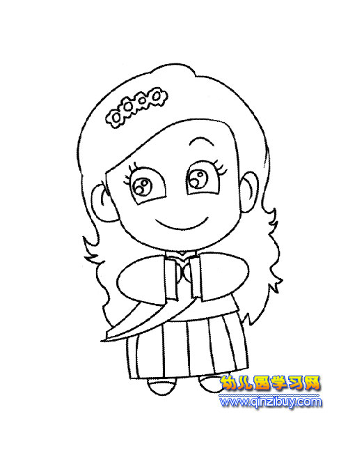 人物简笔画:新娘2