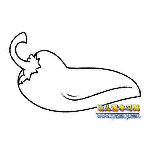 简笔画:肥胖的辣椒4-幼儿园教案网