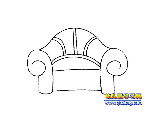 豪华沙发简笔画2