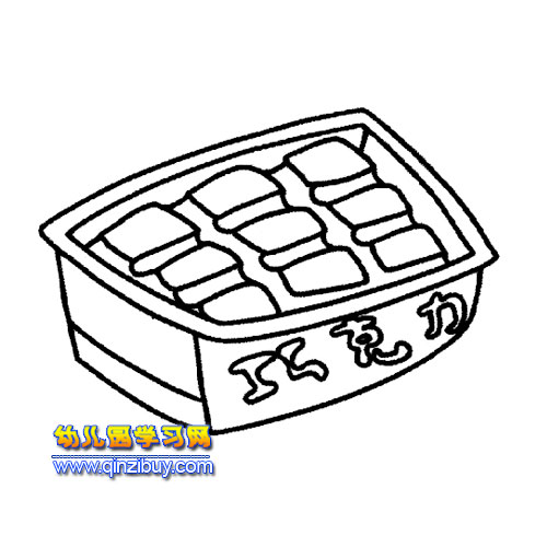 简笔画:巧克力面包1