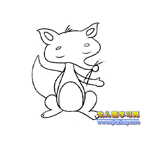 骄傲的狐狸简笔画4-幼儿园教案网