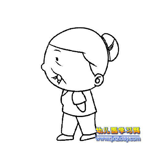 慈祥的老奶奶简笔画4