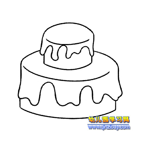 双层蛋糕简笔画3