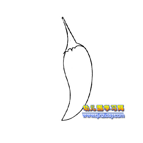 蔬菜简笔画:辣椒-幼儿园教案网