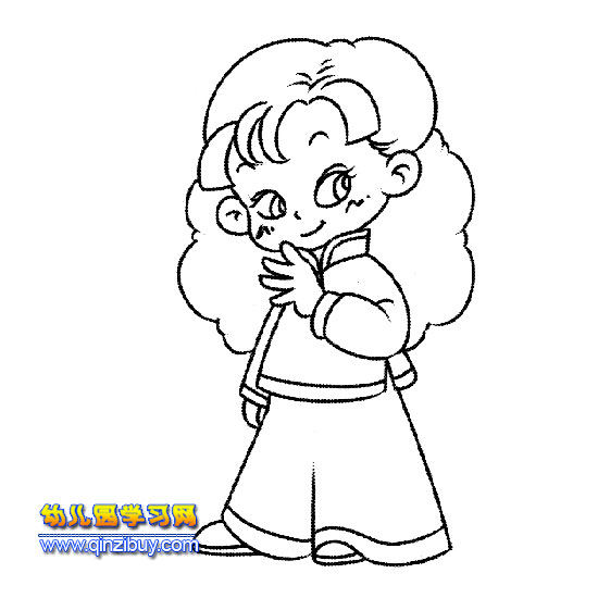 长发女孩简笔画1-幼儿园教案网