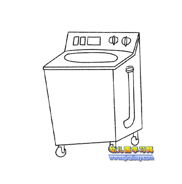 洗衣机(日用品简笔画)1-幼儿园教案网