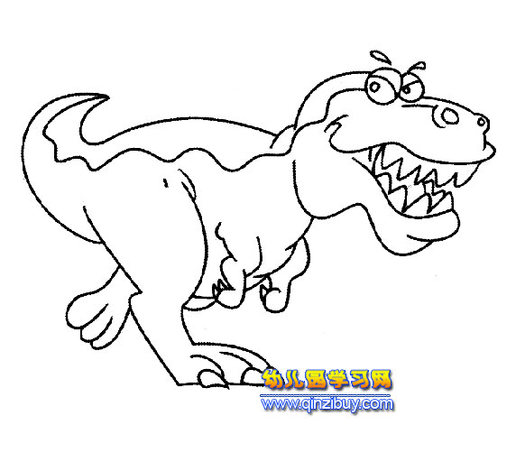 可怕的恐龙【简笔画】1-幼儿园教案网