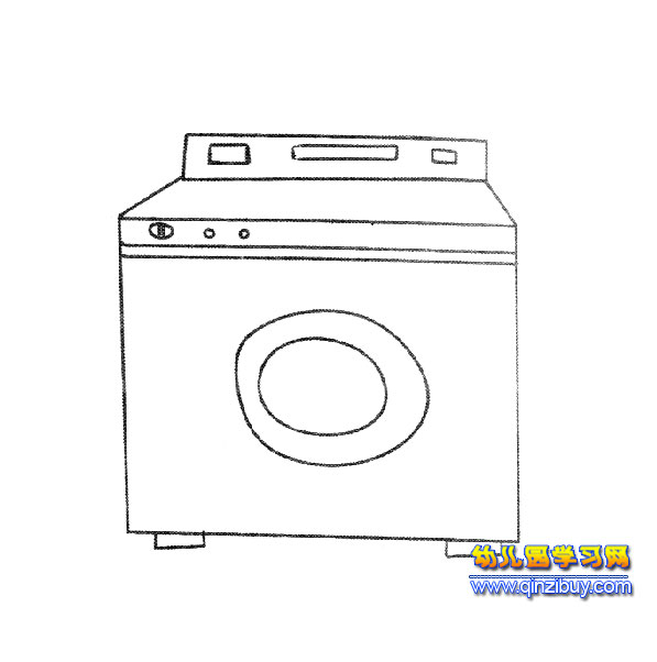 简笔画:滚筒洗衣机3-幼儿园教案网