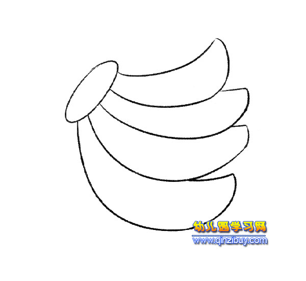 黄橙橙的香蕉5(简笔画)—幼儿园教案网