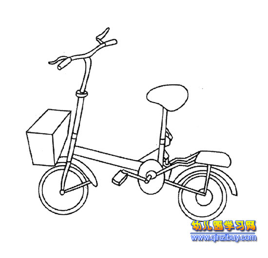 儿童自行车(简笔画)-幼儿园教案网