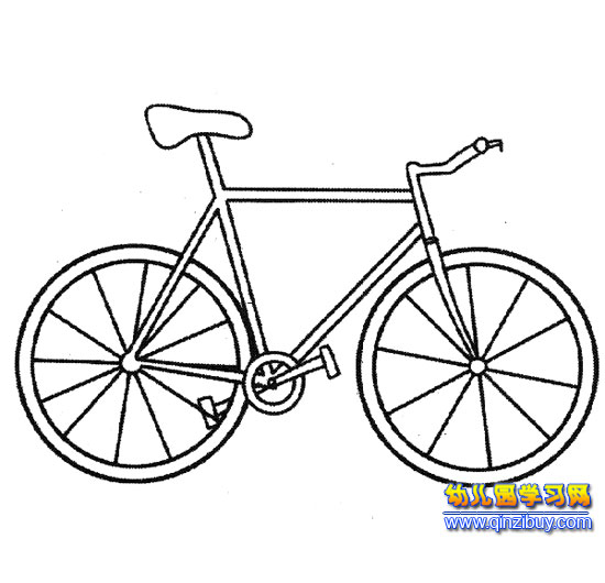 简笔画:大杠自行车-幼儿园教案网