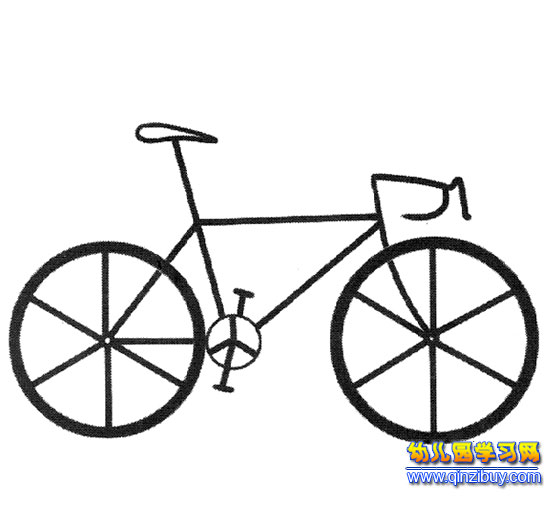 简笔画:弯把自行车