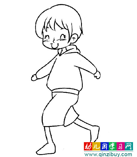 简笔画:漂亮的小女孩 5-幼儿园教案网