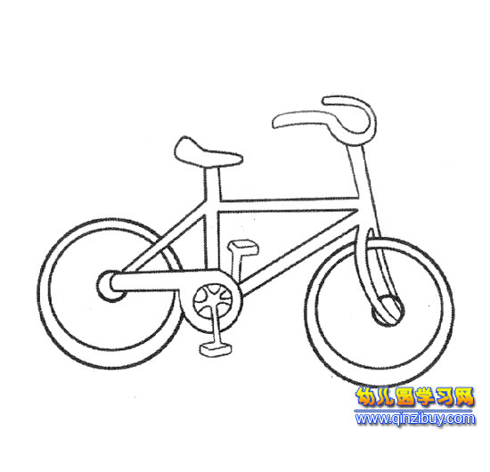 脚蹬自行车(简笔画)-幼儿园教案网