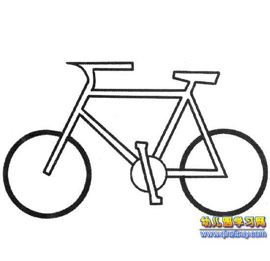 老式自行车(简笔画)