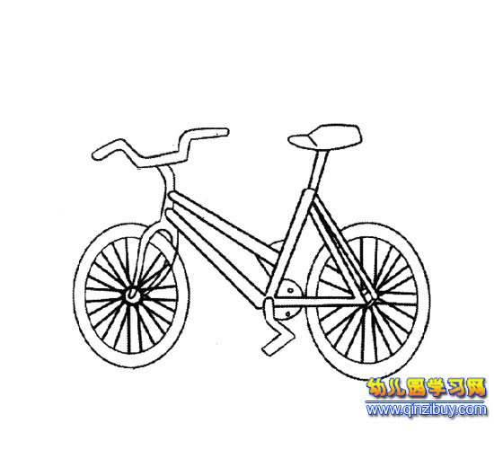 小式自行车(简笔画)